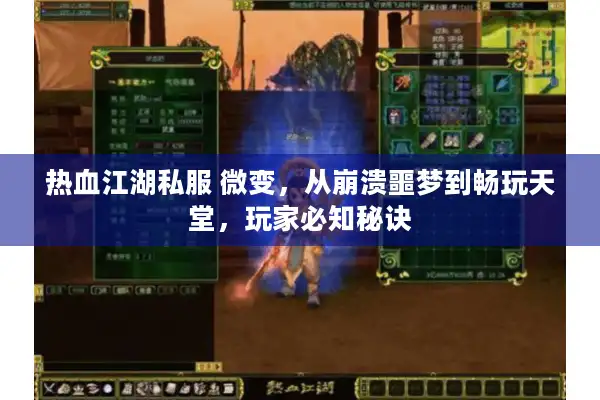 热血江湖私服 微变，从崩溃噩梦到畅玩天堂，玩家必知秘诀