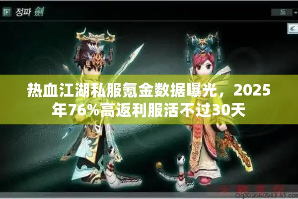 热血江湖私服氪金数据曝光，2025年76%高返利服活不过30天