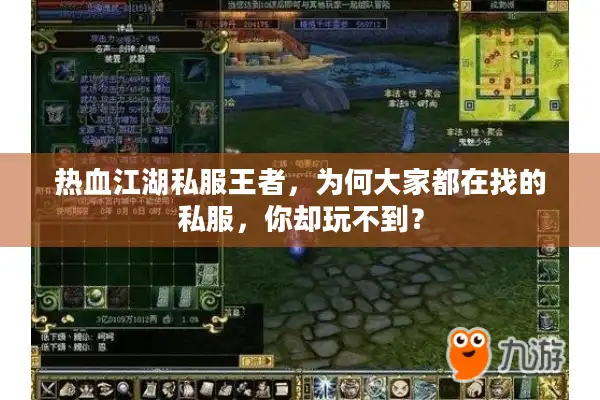 热血江湖私服王者，为何大家都在找的私服，你却玩不到？