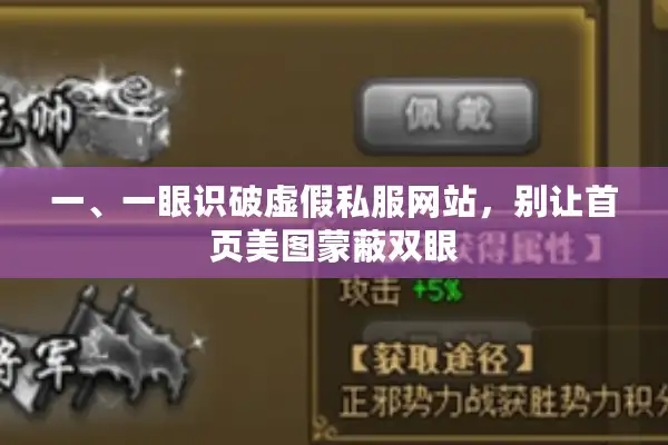 一、一眼识破虚假私服网站，别让首页美图蒙蔽双眼