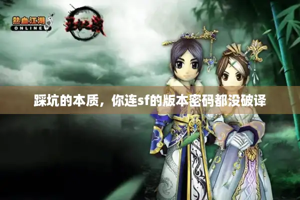 踩坑的本质，你连sf的版本密码都没破译