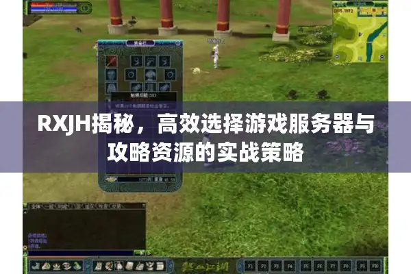 RXJH揭秘,高效选择游戏服务器与攻略资源的实战策略 RXJH揭秘,高效选择游戏服务器与攻略资源的实战策略